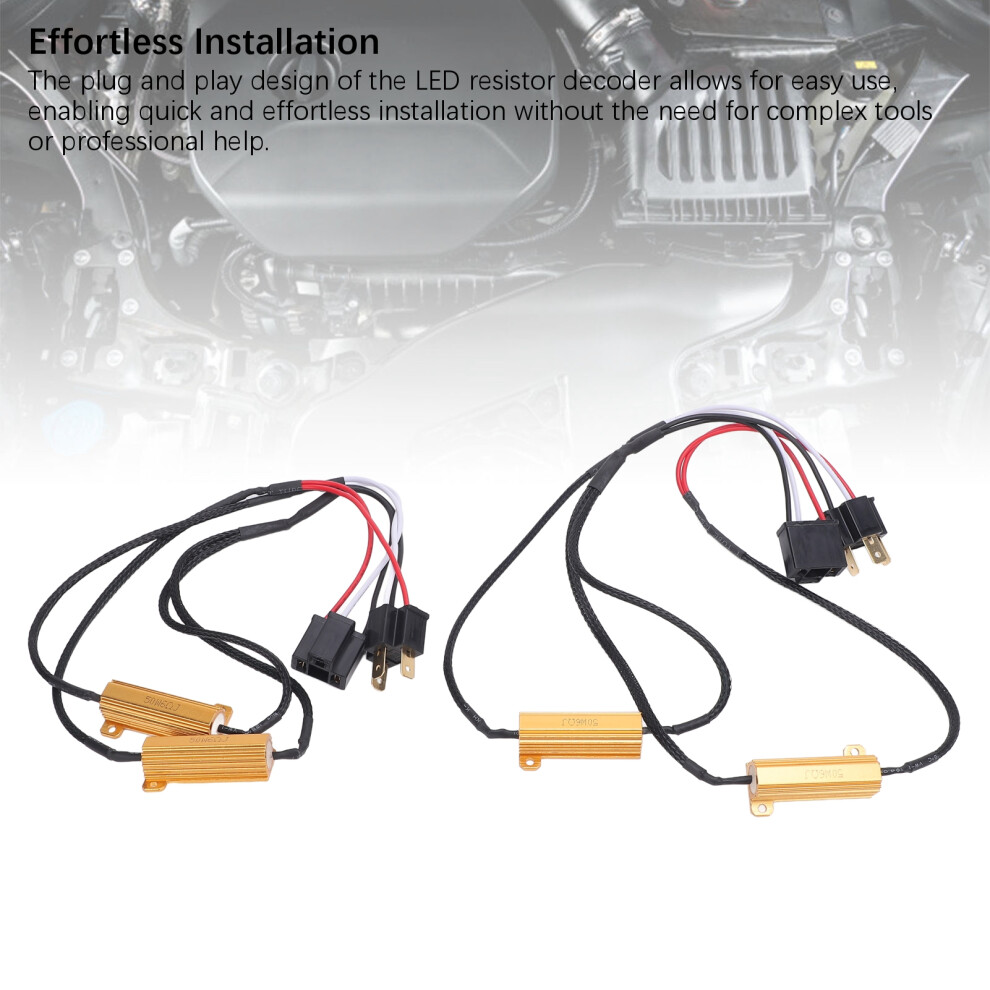Anti Flicker Led Resistor Decoder 50W 6Ohm H4 9003 7444352097708
