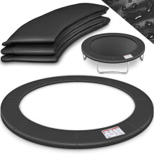 Funda para muelles de trampolín, 1 pieza, 306 cm, resistente a los rayos UV, almohadilla protectora resistente a desgarros, 10 pulgadas, neg