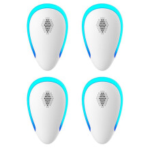 Juego de 4 repelentes ultrasónicos de mosquitos con conversión de frecuencia, repelente electrónico de plagas para insectos y ratas.
