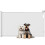 Cancelletto per cani retrattile, largo 149 cm, con chiusura automatica - bianco 1