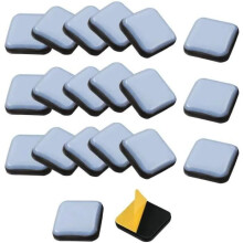 24 almohadillas deslizantes adhesivas de PTFE para muebles, 25 x 25 mm, protectores de suelo duraderos para sillas y mesas.