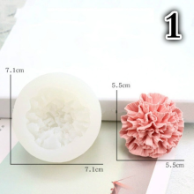 (A) 3D Flower Silicone Mold Homemade Soap Candle Molds Chocolate Cake Decorating Moulds DIY Tools