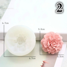 (B) 3D Flower Silicone Mold Homemade Soap Candle Molds Chocolate Cake Decorating Moulds DIY Tools