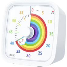 Visuaalinen ajastin 60 minuuttia valkoinen sateenkaaritaulu hiljainen lähtölaskentakello keittiöön ja luokkahuoneeseen