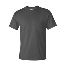 (S, Charcoal) Gildan Ultra Cotton Pocket T-Shirt