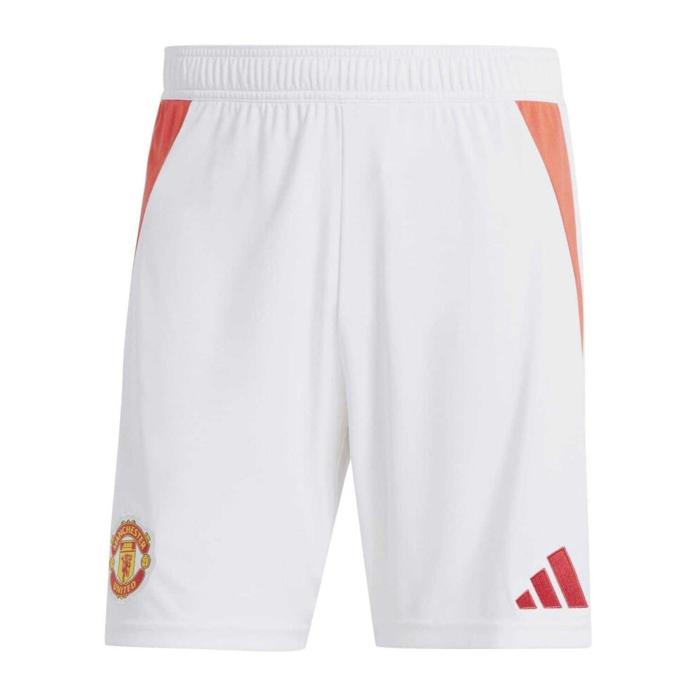 Adidas (Xs S, ) Unisex Adult Manchester United Fc Football Shorts White