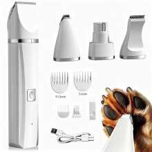 Αθόρυβη κουρευτική μηχανή περιποίησης σκύλου και γάτας με 4 εναλλάξιμες κεφαλέ