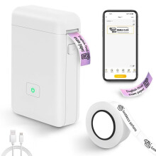 Θερμική μηχανή δημιουργίας ετικετών Bluetooth, εκτύπωση χωρίς μελάνι, επαναφορτιζό