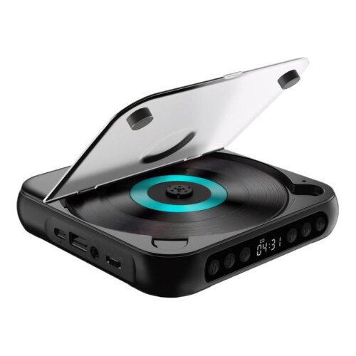 Φορητό Bluetooth CD Player με ενσωματωμένα ηχεία, θύρα USB, υποδοχή 3,5 mm, μπαταρία 2000mAh, ανα