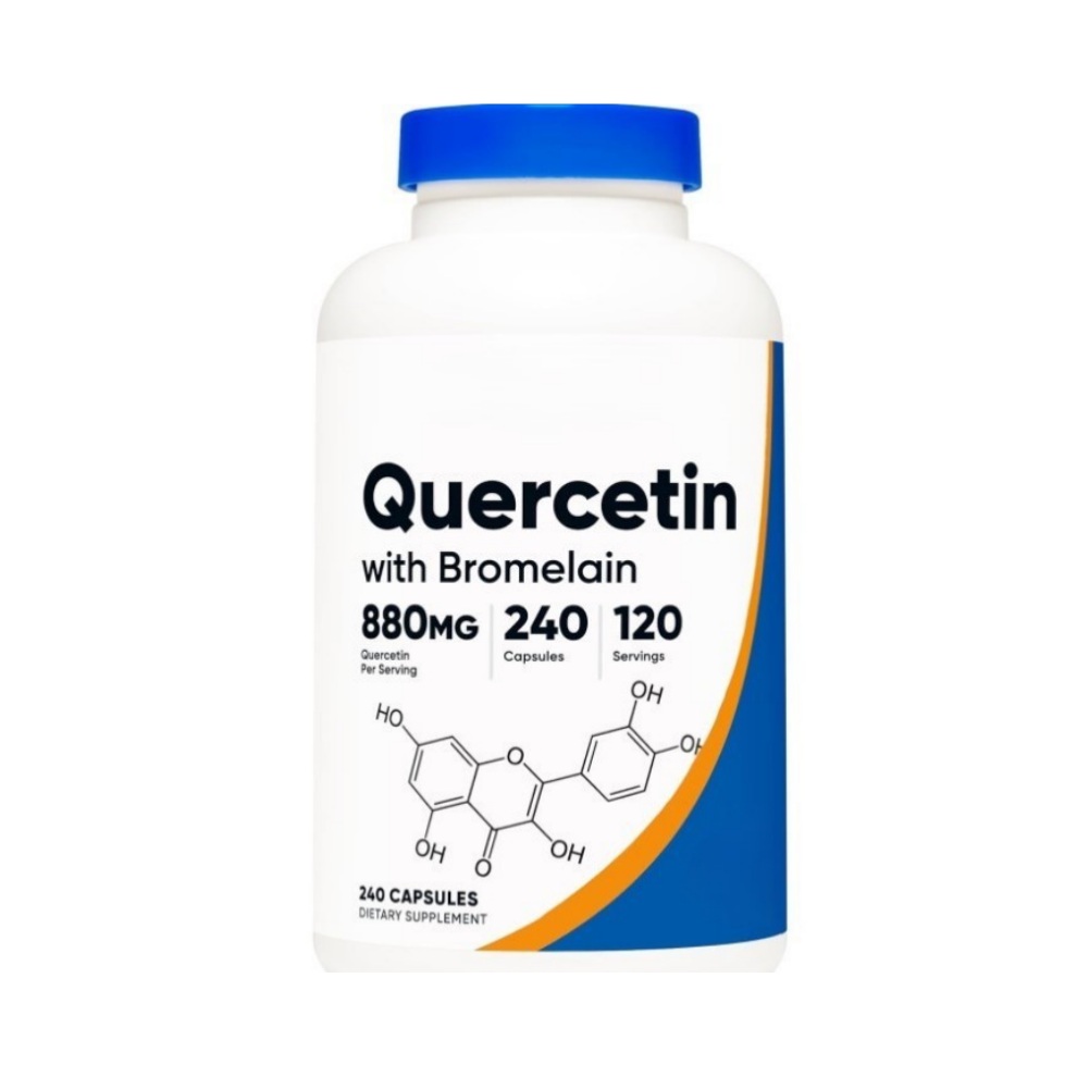 Quercetin Capsules 880mg, 240 Vegetarian Capsules with Bromelain (165mg)