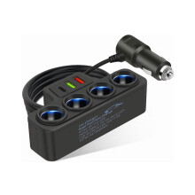 Chargeur allume-cigare 2025 (1 à 4 allume-cigares) universel avec interface de charge rapide QC3.0 + USB + PD (12 V/24 V).