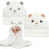 3 Pack Baby Hooded Bath Towel, Large 80 x 80 cm Bath Cape, Soft Cotton Newborn Gift 1
