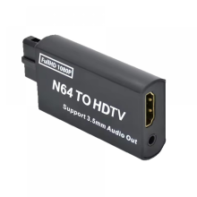 N64-zu-HDMI-Konverter HD 1080p Spielkonsole N64-zu-HD-TV-Adapter Plug & Play Kompatibel mit N64/SNES/NGC/SFC mit 3,5-mm-Audioausgang