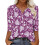 Women's sleeve V-neck T-shirts for Spring  comfortable,-Multi S 1