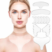 Reusable Silicone Wrinkle Patches for Forehead, 11 Pieces, Skin-Friendly Anti Wrinkle Pads for Daily Use