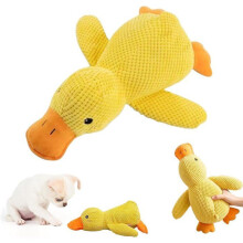 Dog Anti-Stress Squeaky Toy, Durable Interactive Chew Toy for Dogs of All Sizes, Blue Pelican Design