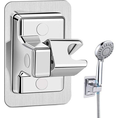Adjustable 360 Degree Shower Head Holder Replacement, Durable Handheld Shower Bracket, No Drilling
