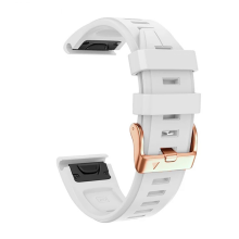 Ag luí leis an Garmin Fenix 6S 5S 7S Bráisléad Silicone 20mm Strap Scaoilte Tapa do Fenix 6S Pro 5S Plus Búcla Óir Rós Bán