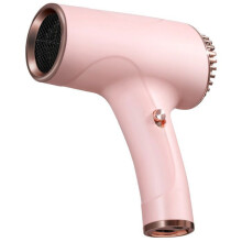 Cordless Rechargeable Hair Dryer, Hot and Cool Air Ionic Hair Care, Portable Quiet Hair Dryer, Pink