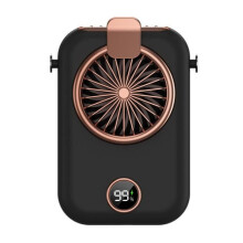 Portable Black Fan with Rechargeable Battery, Ideal for Outdoor Activities and Personal Cooling