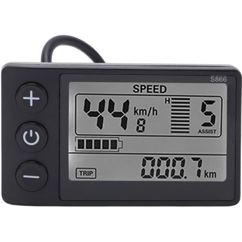 S866 LCD Display Backlight Compatible 24V 36V 48V Electric Bike Control Panel with Clear Screen