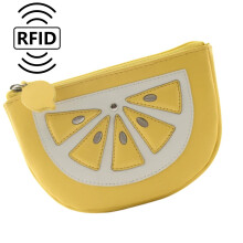 Sorrento Lemon Shaped Leather Coin Purse