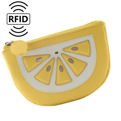 Sorrento Lemon Shaped Leather Coin Purse