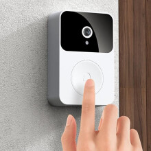 Wireless Smart Video Doorbell with Night Vision HD Wi-Fi Rechargeable White A418 Camera