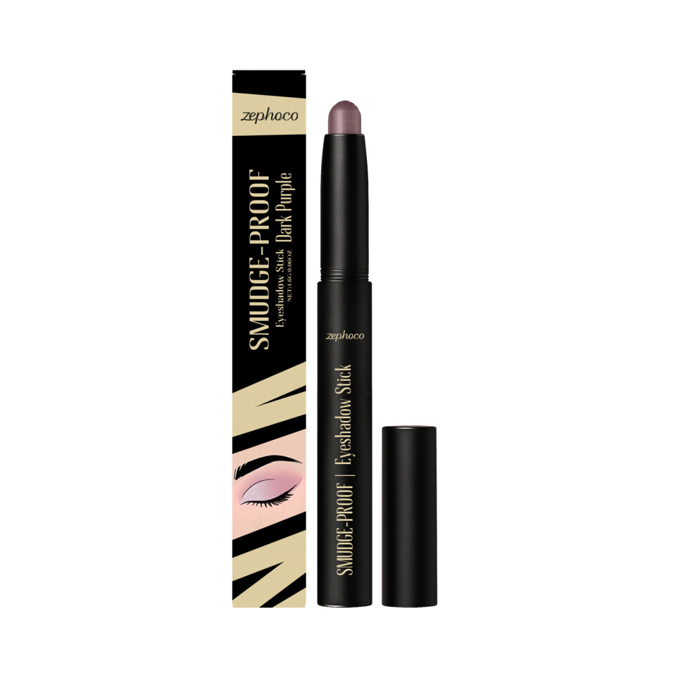 Purple Zephoco Deep Glitter Eyeshadow Pen, Delicate Strokes, Natural Blending, Smooth And Easy To Apply Pearlescent Eyeshadow