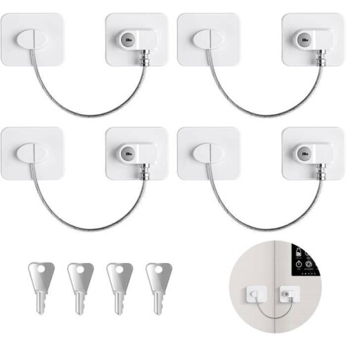 Window Safety Locks 4 Pack Strong Adhesive Multi-Colour Child Safety for Home Use