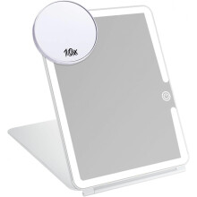 3 Color LED Lighted Makeup Mirror Touch Screen 10X
