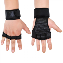 Gewichtheberhandschuhe aus Neopren, Halbfinger-Trainingshandschuhe für Klimmzüge, schweißabweisend, verstellbare Größe, strapazierfähige