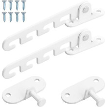 Limitatore di velocità regolabile per finestre, confezione da 2, universale per finestre a battente, con viti e gancio corto.