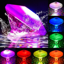 Luce LED galleggiante per piscina, lampada LED impermeabile IP68 con 7 modalità di colore, luce decorativa portatile a batteria per piscina