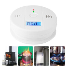 Rilevatore portatile di monossido di carbonio, allarme CO, rilevatore di fumo, alimentato a batteria, display digitale, bianco, per la sicur