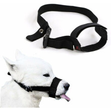 Museruola per cani taglia L, regolabile, antiabbaio, in morbido nylon traspirante, comoda per l'addestramento.
