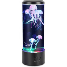 Lampada lava a forma di medusa con luce notturna a LED a 7 colori per bambini, ricaricabile tramite USB, 1W, decorazione rilassante per la c