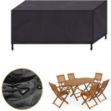 Telo di copertura impermeabile per mobili da giardino, 180 x 120 cm, antivento, resistente ai raggi UV, in tessuto resistente con bordi rinf
