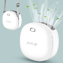 Portable Neck Fan with Lanyard, USB Rechargeable Personal Fan, Adjustable Hands-Free Mini Fan for Outdoor Use