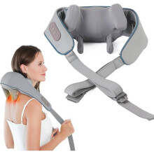 Massaggiatore per collo e spalle con funzione riscaldante, massaggiatore Shiatsu, 2 modalità di massaggio per un sollievo profondo dei tessu