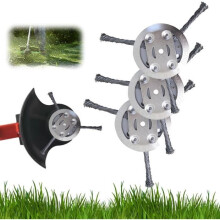 Cabeçote universal para roçadeira, acessórios para cortador de grama, cabeçote de aço para corte de grama para aparador, 3 peças