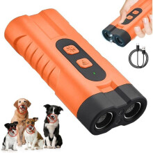 Dispositivo ultrassônico repelente de latidos de cães, recarregável, com 3 modos para treinamento, uso interno e externo.