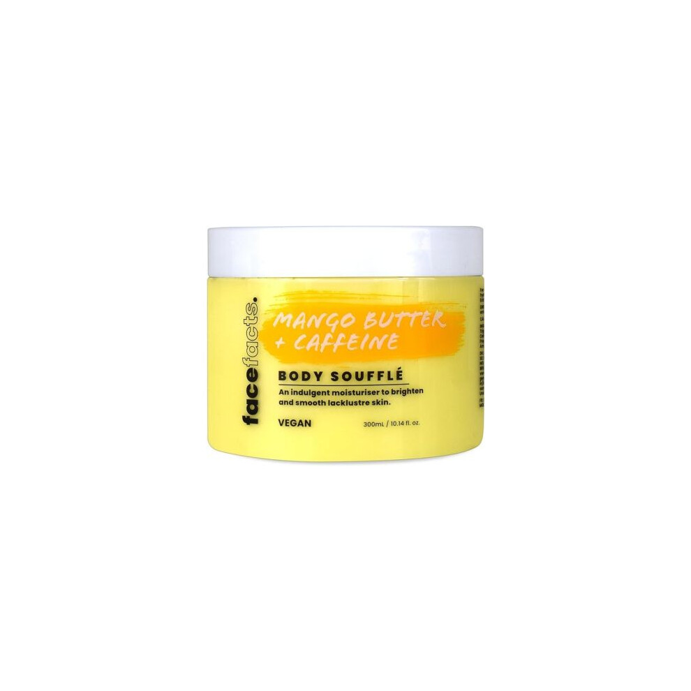 Face Facts Body Souffle Mango Butter & Caffeine Moisturiser 300ml