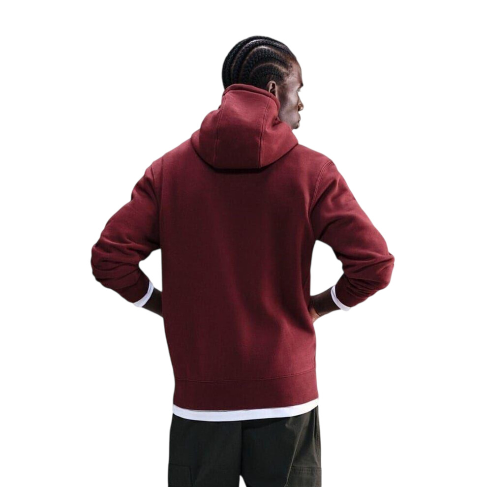 Nike (M, Team ) Mens Club Fleece Pullover Hoodie Red