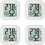 Kit com 4 Termômetros e Higrômetros Digitais Inteligentes para Ambientes Internos com Sensor de Temperatura e Umidade para Casa 1