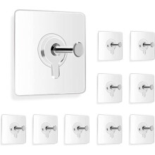 Conjunto de 18 ganchos adesivos transparentes para pendurar quadros e porta-retratos, sem necessidade de furar a parede. Fixadores de parede
