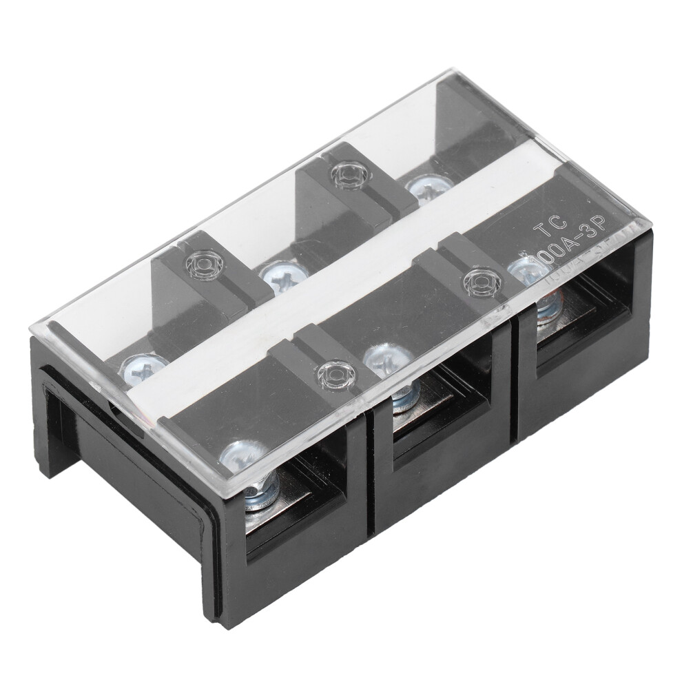 Terminal Block 2 Row Screw Type 600V 100A with Lid