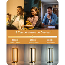 Lampada da tavolo a LED in metallo con 3 temperature di colore, dimmerabile in modo continuo, 750 lumen.