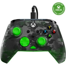 Turtle Beach Rematch Core Green and Ghost Black Camo Wired Gaming Controller with Audio Controls, Rumble Motors and Impulse Triggers