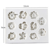 Sunflower Rose Flowers Shape Silicone Mold Cake DIY Decoration Chocolate 3D Mould Tools